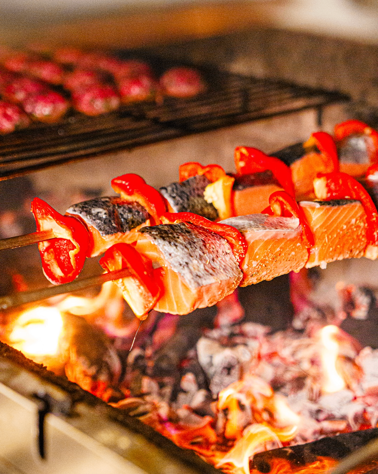 Brochettes au feu de bois